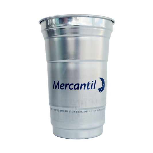 Vaso Reciclable Mercantil 16oz - Aluminio